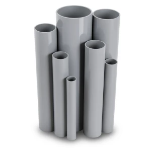 مواسير UPVC ضغط 8.6 بار مقاس 4 إنش سمك 3.51 مم لون رمادي