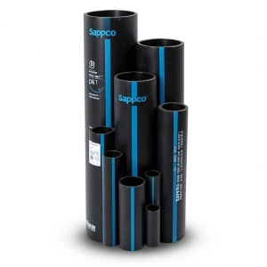 مواسير HDPE سابكو DR 17 ضغط 8.6 بار مقاس 160 مم سمك 9.4 مم اسود | سابكو
