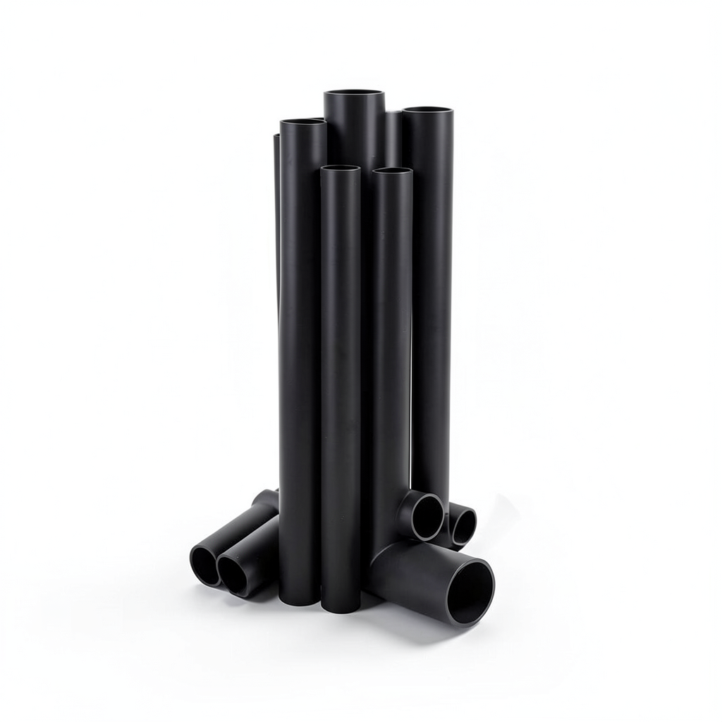 مواسير UPVC مقاس 4 إنش سمك 3.51 مم ضغط اسمي 8.6 بار لون اسود