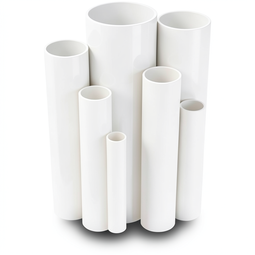 مواسير UPVC ضغط 11 بار مقاس 4 إنش سمك 4.39 مم لون أبيض