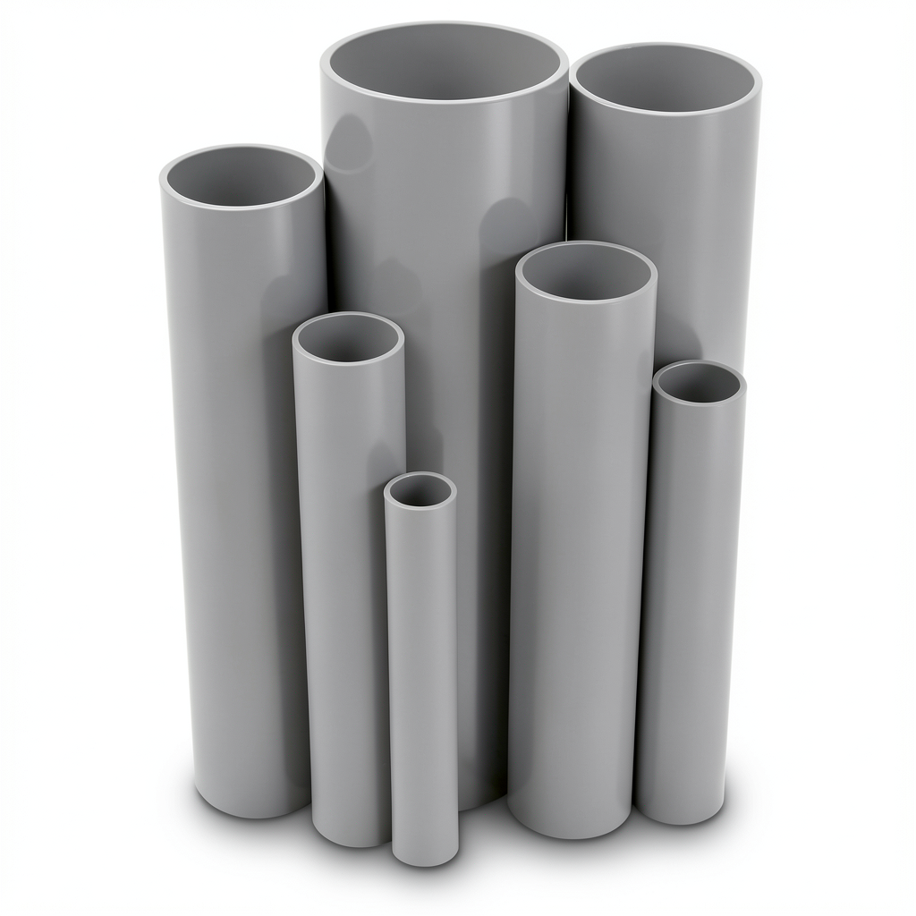 مواسير UPVC ضغط 13.8 بار مقاس 3 إنش سمك 4.47 مم لون رمادي