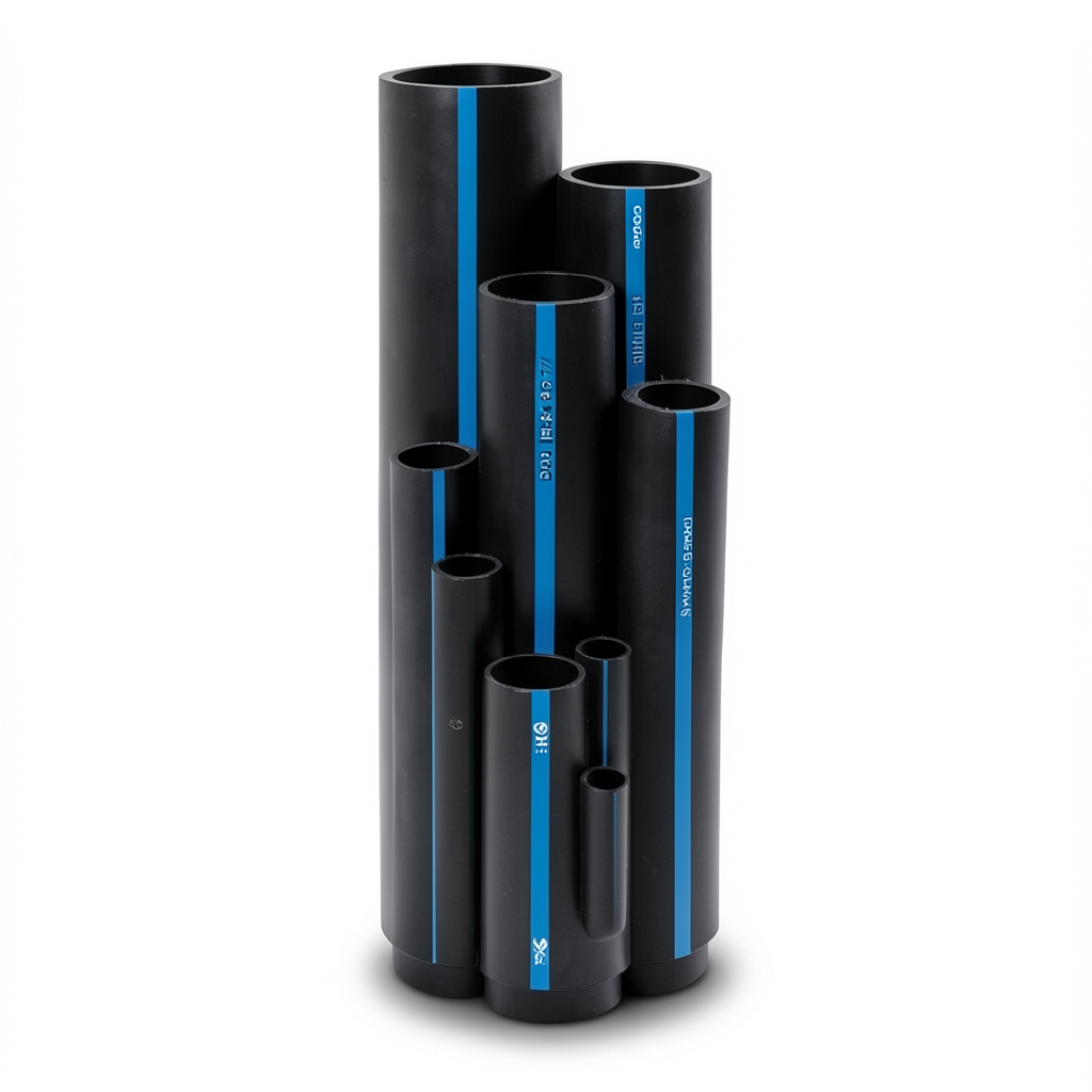 Sappco HDPE Pipe DR 17 PN 8.6 Bar Size 400 mm Thickness 23.5 mm Black | SAPPCO