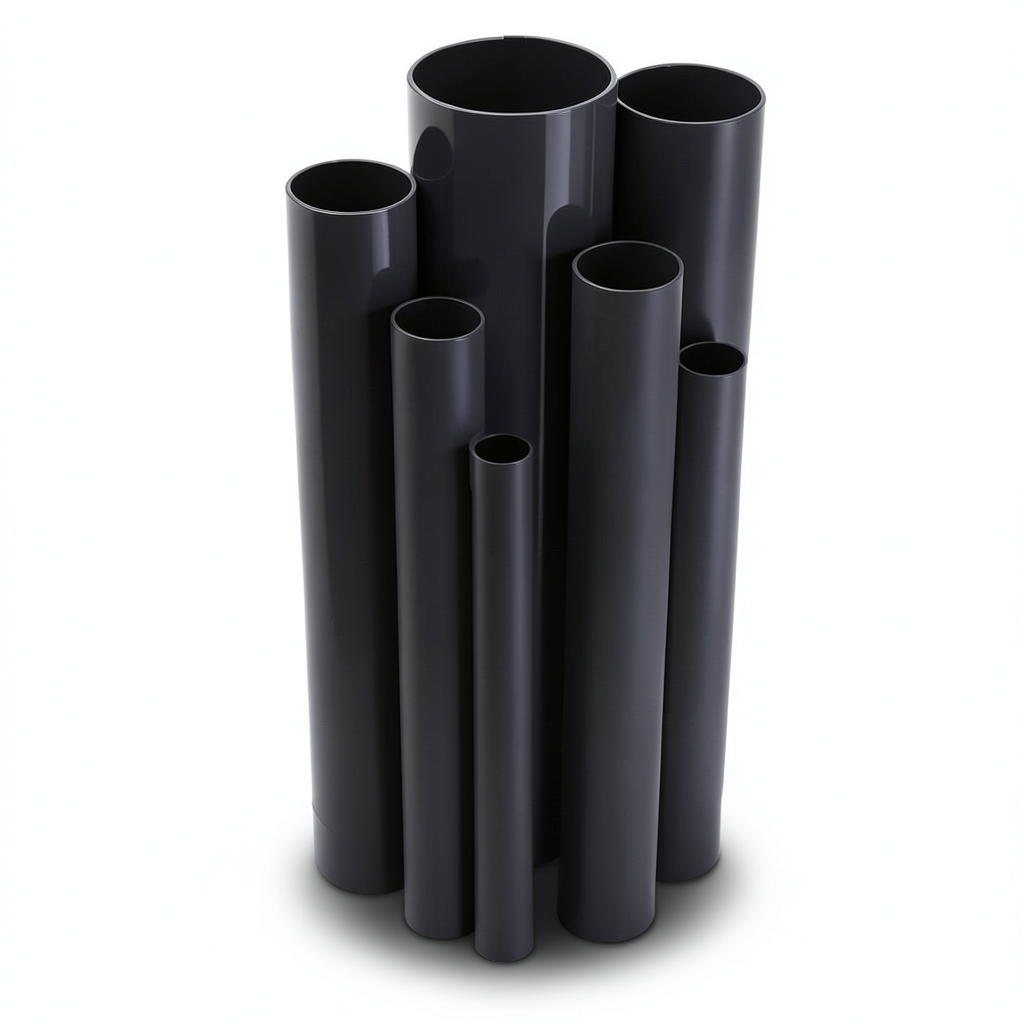 مواسير UPVC ضغط اسمي 11 بار مقاس 3 إنش سمك 3.43 مم لون أسود