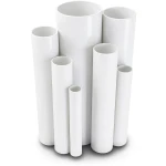 مواسير UPVC مقاس 4 إنش سمك 5.44 مم ضغط 13.8 بار لون أبيض