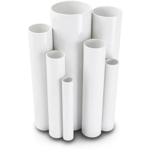 مواسير UPVC مقاس 4 إنش سمك 5.44 مم ضغط 13.8 بار لون أبيض