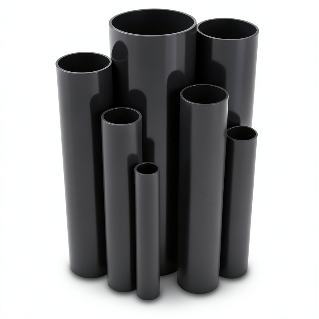 مواسير UPVC مقاس 3 إنش سمك 4.47 مم ضغط 13.8 بار لون اسود