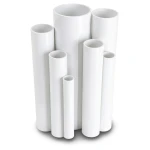 مواسير UPVC مقاس 3 إنش سمك 5.23 مم ضغط 17.2 بار لون أبيض