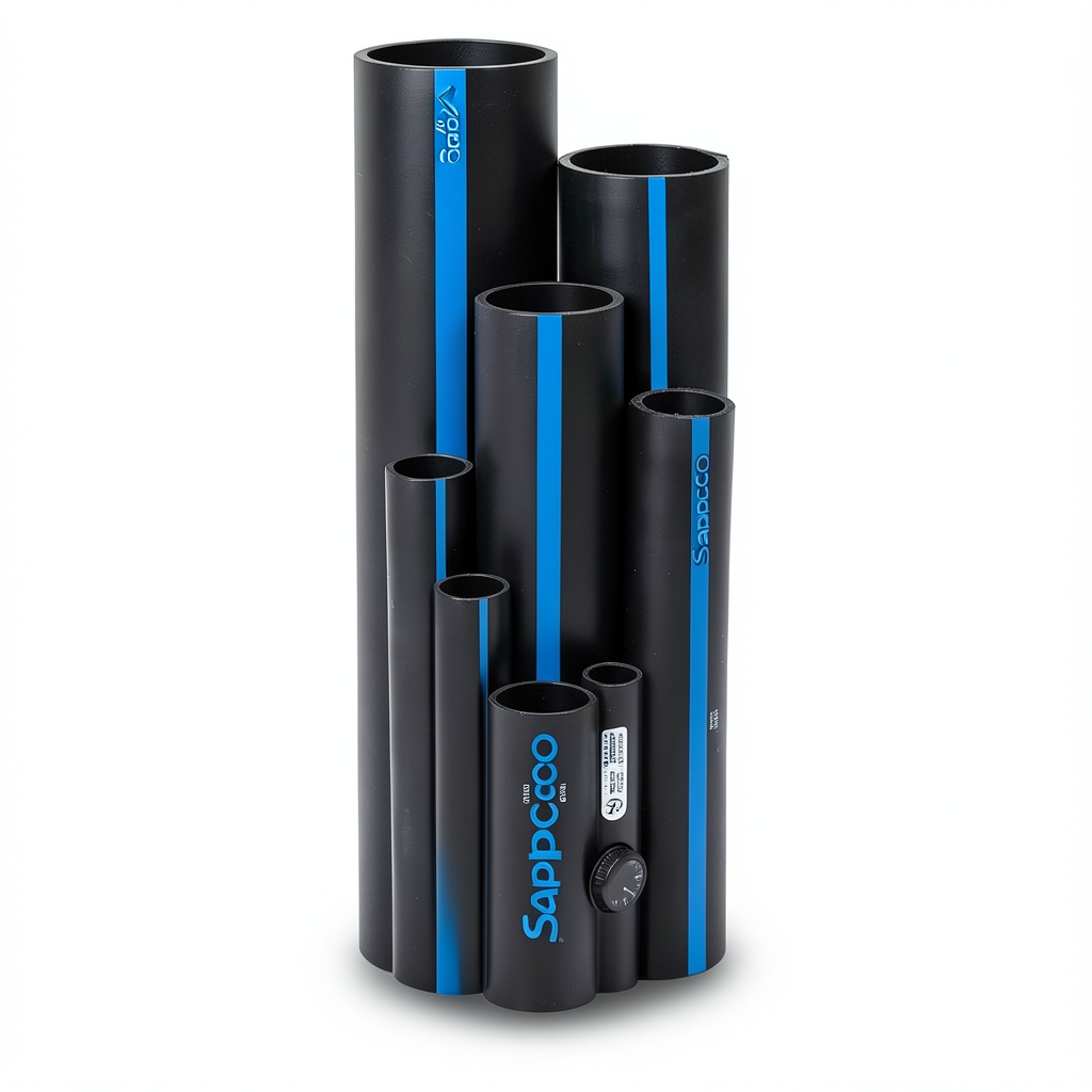 Sappco HDPE Pipe DR 11 PN 13.79 Bar Size 110 mm Thickness 10 mm Black | SAPPCO