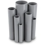 مواسير UPVC مقاس 3 إنش سمك 5.23 مم ضغط 17.2 بار لون رمادي