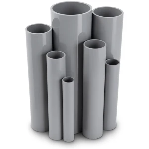 مواسير UPVC مقاس 3 إنش سمك 5.23 مم ضغط 17.2 بار لون رمادي