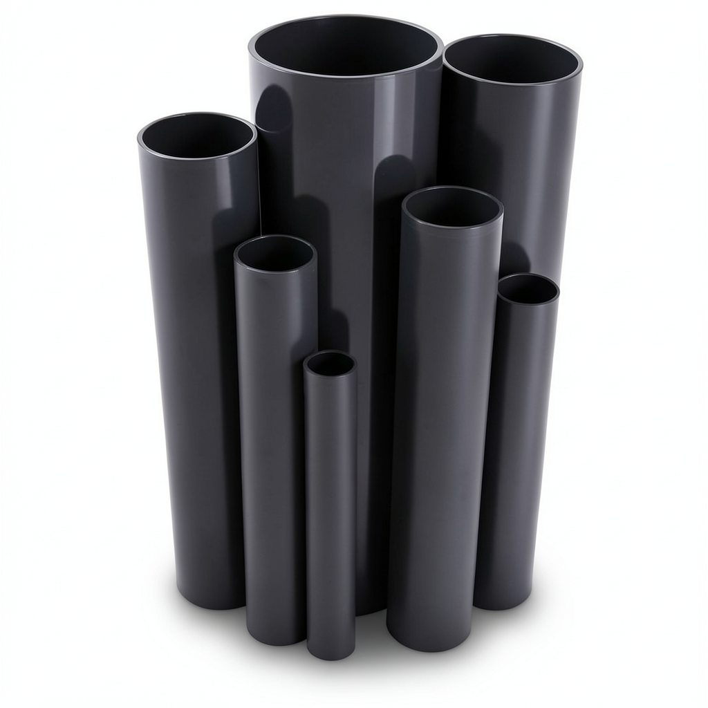 مواسير UPVC مقاس 3 إنش سمك 5.23 مم لون اسود ضغط 17.2 بار
