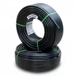 أنابيب HDPE  نيبروبلاست PE 100 ضغط 6 بار قطر خارجي 125 مم سمك 4.5 مم لون اسود
