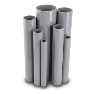 مواسير UPVC مقاس 3 إنش سمك 6.58 مم ضغط 21.7 بار لون رمادي