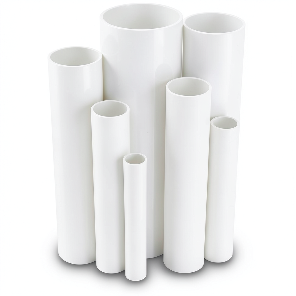UPVC Pipes 6.9 Bar Pressure 4 Inch Size 2.8 mm Thickness White