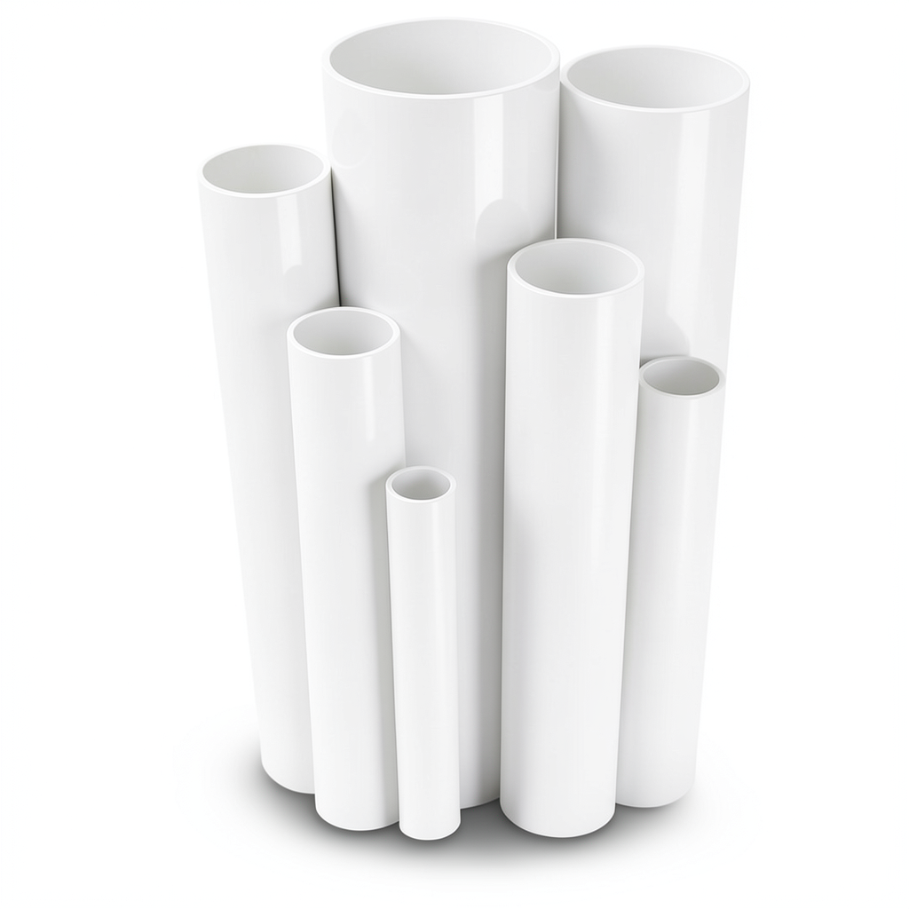 UPVC Pipes 8.6 Bar Pressure 4 Inch Size 3.51 mm Thickness White