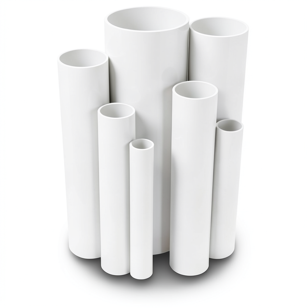 مواسير UPVC ضغط 11 بار مقاس 4 إنش سمك 4.39 مم لون أبيض