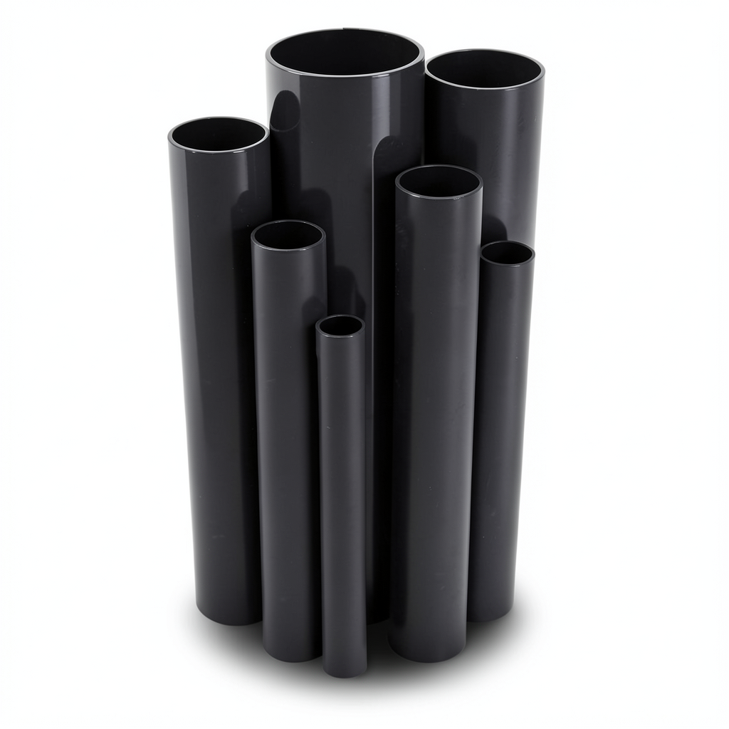 UPVC Pipes Pressure 11 Bar Size 4 Inch Thickness 4.39 mm Black