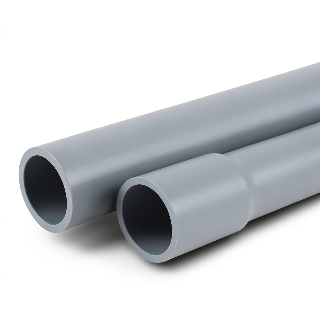 UPVC Pipes EPC 40 Size 8 Inch Thickness 8.18 mm Gray
