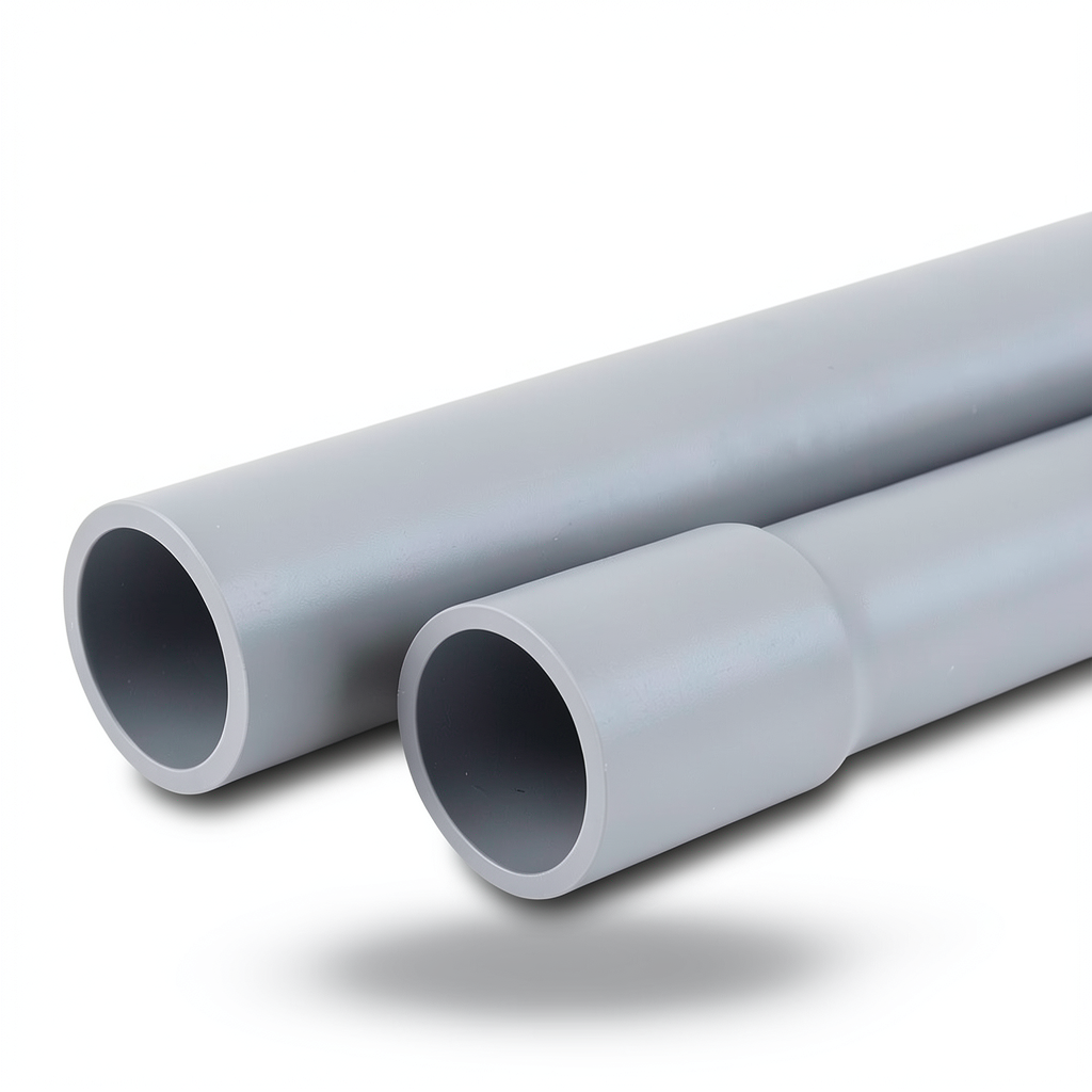 UPVC Pipes Nominal Pressure 6 Bar Outer Diameter 225 mm Thickness 6.60 mm Gray
