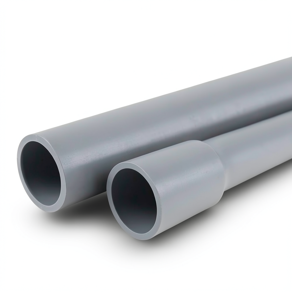 مواسير UPVC EPC 40 مقاس 3 إنش سمك 5.49 مم لون رمادي