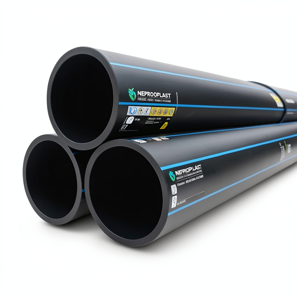 مواسير HDPE PE 100 ضغط 16 بار قطر 450 مم سمك 40.9 مم لون أسود | نيبروبلاست