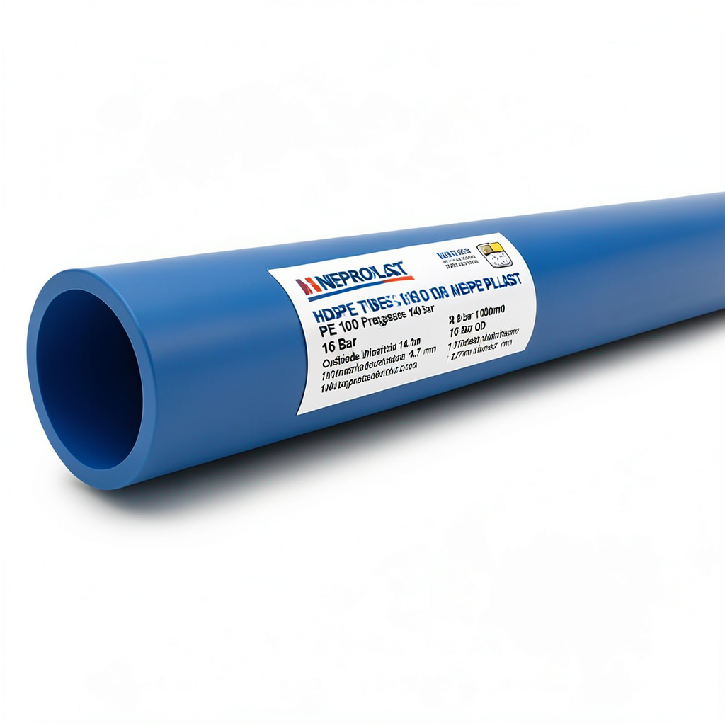 HDPE Pipes PE 100 Pressure 16 Bar Outside Diameter 140 mm Thickness 12.7 mm Blue | NEPROPLAST