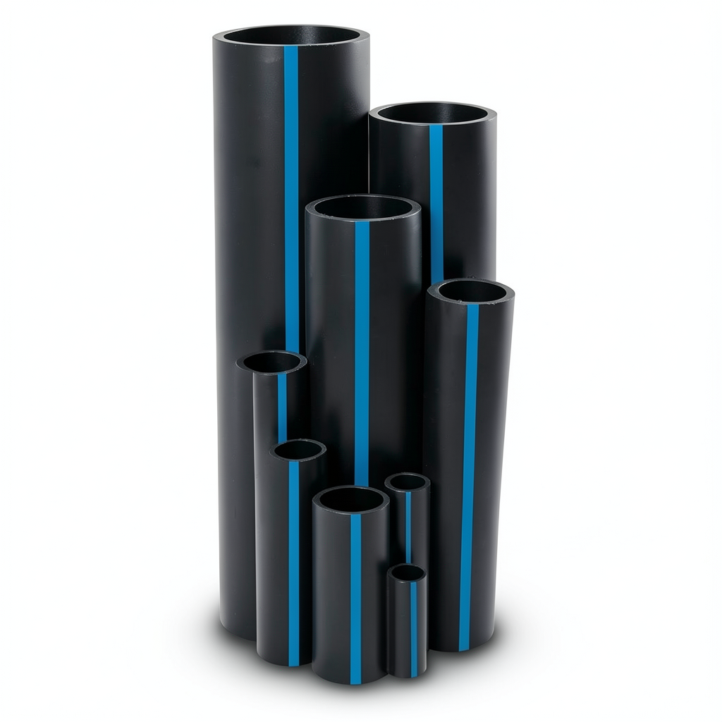 Sappco HDPE Pipe PE 100 Size 200 mm Thickness 7.7 mm Black | SAPPCO