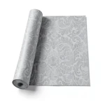 Italian Wallpaper Gray Color Classic Design, Size 10m x 0.70m