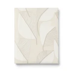 Italian Wallpaper Leaf-Patterned Design 10m x 0.53m, Light Beige