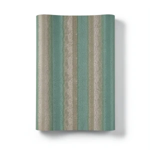 Italian Wallpaper Striped Design Green Color, Size 10m x 0.70m, Model RC18090