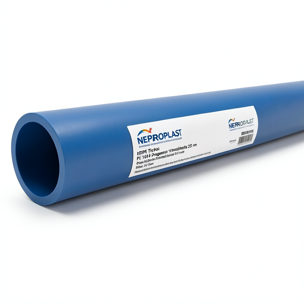 مواسير HDPE PE 100 ضغط 16 بار قطر خارجي 225 مم سمك 20.5 مم أزرق | نيبروبلاست
