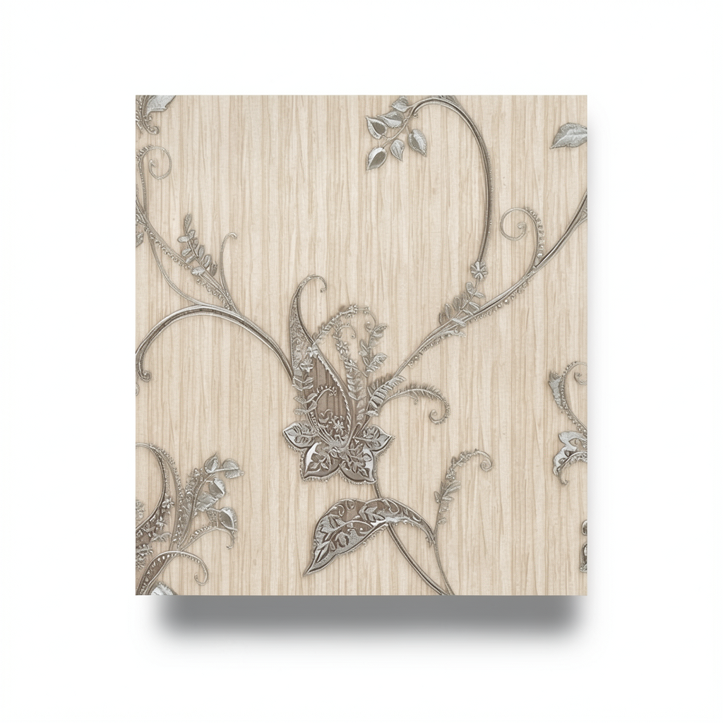 Italian Wallpaper 10m x 1.06m Beige, Model 4767