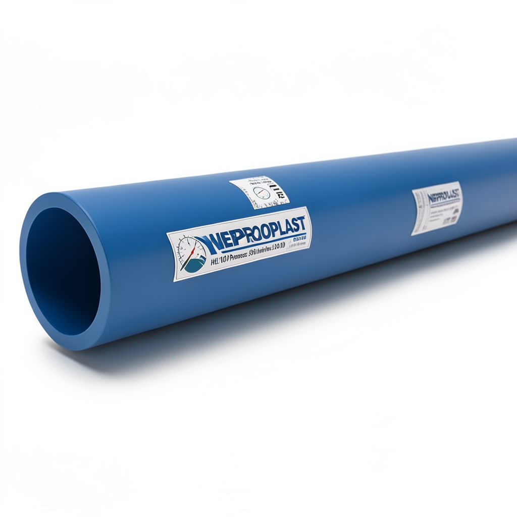 مواسير HDPE بولي إيثيلين عالي الكثافة PE 100 ضغط 16 بار قطر خارجي 560 مم سمك 50.8 مم أزرق | نيبروبلاست