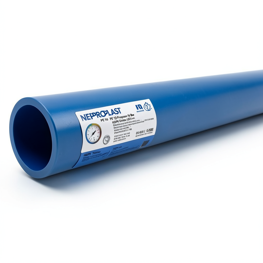 مواسير HDPE PE 100 ضغط 16 بار قطر خارجي 250 مم سمك 22.7 مم أزرق | نيبروبلاست