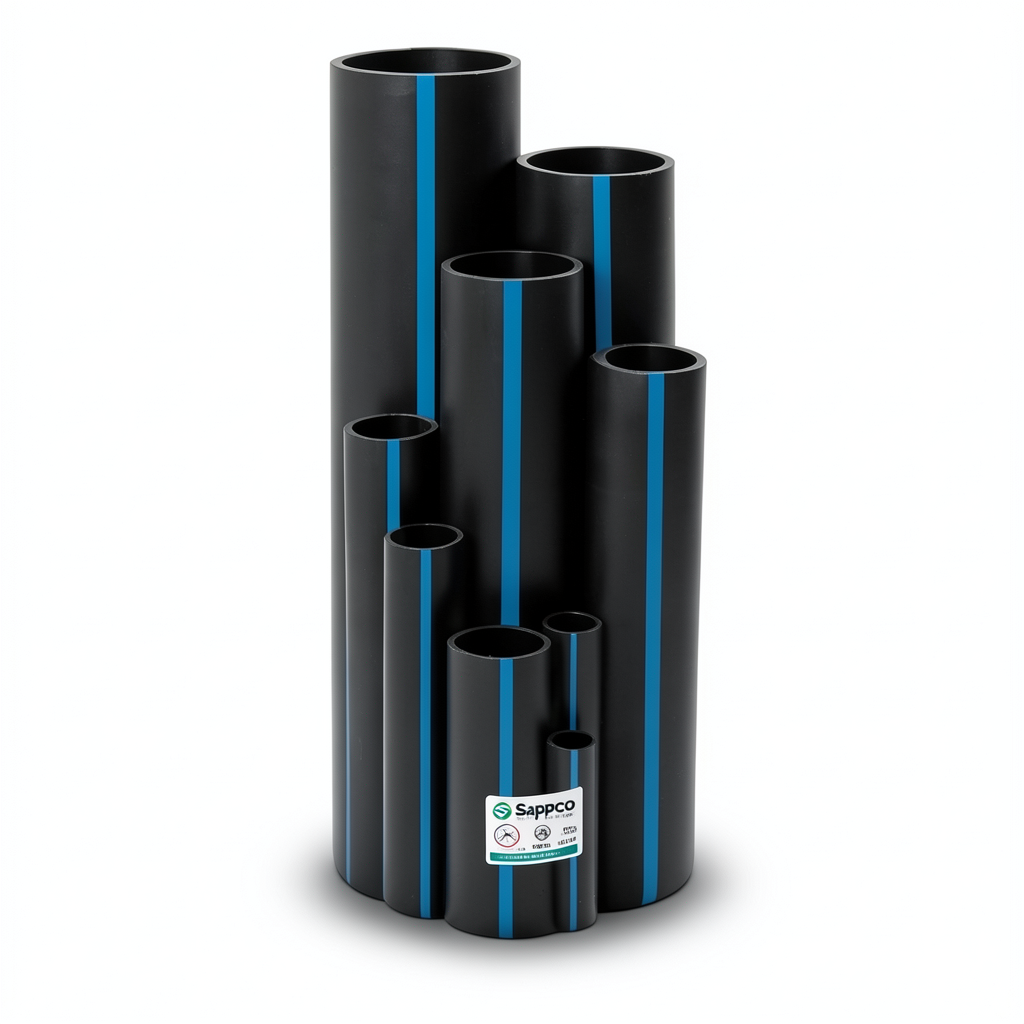 مواسير HDPE PE 100 قطر خارجي 315 مم سمك 12.1 مم لون أسود | سابكو