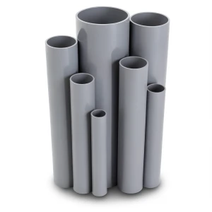 مواسير UPVC مقاس 4 إنش سمك 5.44 مم ضغط 13.8 بار لون رمادي