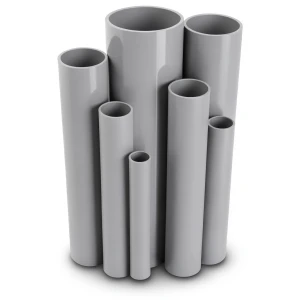 UPVC Pipes 4 Inch Thickness 6.73 mm Pressure 17.2 Bar Gray