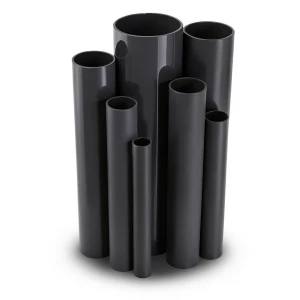 مواسير UPVC مقاس 6 إنش ضغط 21.7 بار سمك 12.47 مم لون اسود