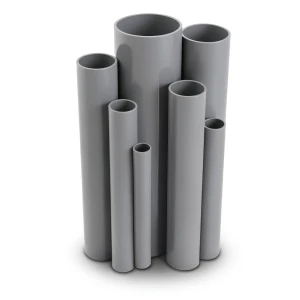 مواسير UPVC مقاس 4 إنش سمك 8.46 مم ضغط 21.7 بار لون رمادي
