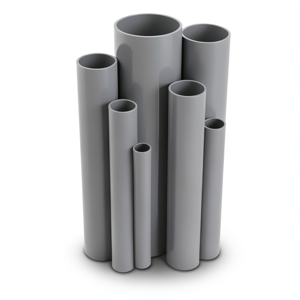UPVC Pipes 4 Inch Thickness 8.46 mm Pressure 21.7 Bar Gray