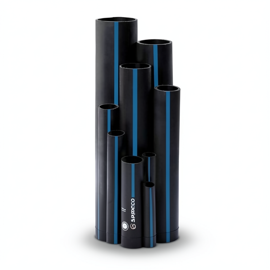Sappco HDPE Pipe PE 100 Size OD 400 mm Thickness 19.1 mm Black | SAPPCO