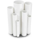 مواسير UPVC مقاس 4 إنش سمك 6.73 مم ضغط 17.2 بار أبيض