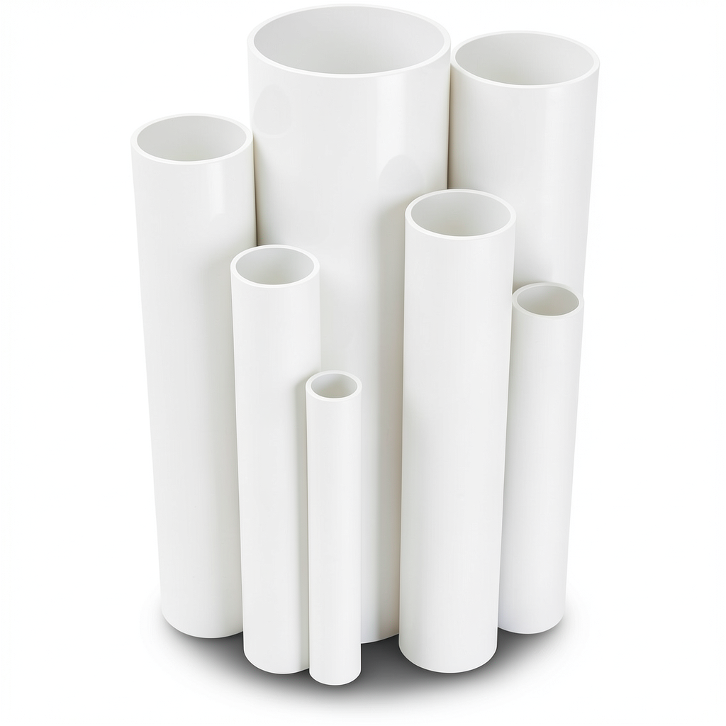 مواسير UPVC مقاس 4 إنش سمك 6.73 مم ضغط 17.2 بار أبيض