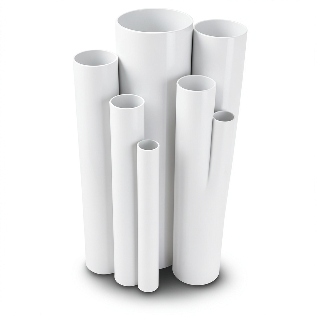 مواسير UPVC مقاس 6 إنش سمك 6.48 مم ضغط 11 بار لون أبيض