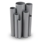مواسير UPVC مقاس 6 إنش سمك 6.48 مم ضغط اسمي 11 بار لون رمادي