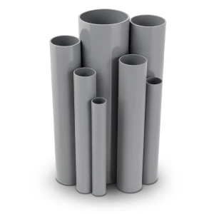 مواسير UPVC مقاس 6 إنش سمك 6.48 مم ضغط اسمي 11 بار لون رمادي