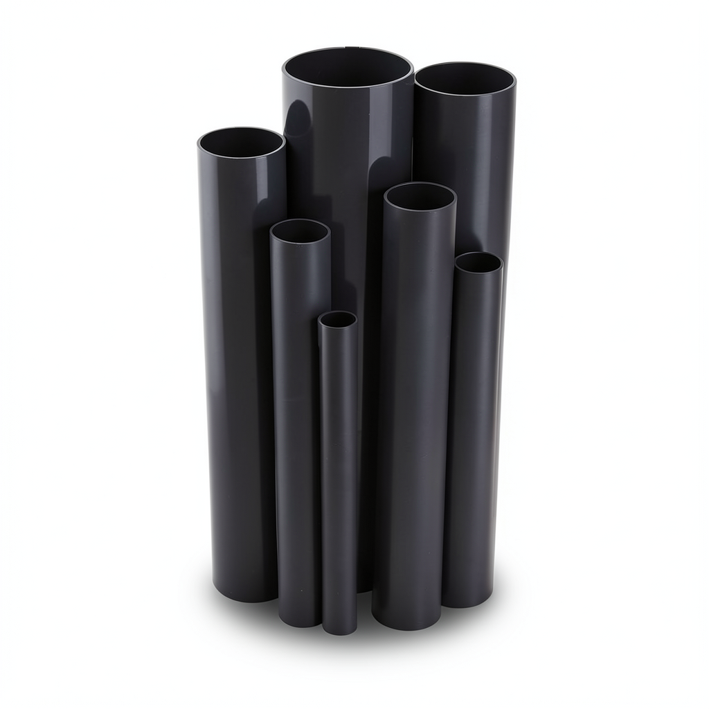 مواسير UPVC مقاس 4 إنش ضغط 17.2 بار سمك 6.73 مم لون اسود