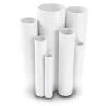 مواسير UPVC مقاس 6 إنش ضغط 6.9 بار سمك 4.11 مم لون أبيض