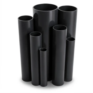 مواسير UPVC مقاس 6 إنش ضغط 21.7 بار سمك 12.47 مم لون اسود