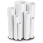 مواسير UPVC ضغط اسمي 21.7 بار مقاس 4 إنش سمك 8.46 مم لون أبيض
